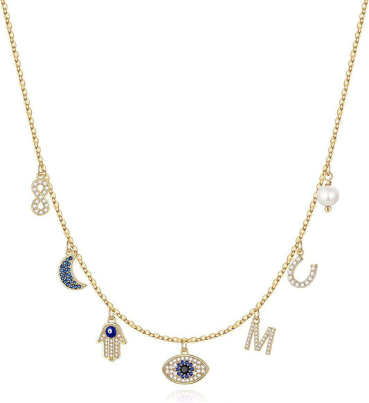 Graduation Gifts for Her 2022,College Graduation Gifts 14K White Gold Plated Graduation Butterfly Necklace Heart Pendant Initial Necklaces for Women Elementary High School Graduation Gifts for Girls M-1