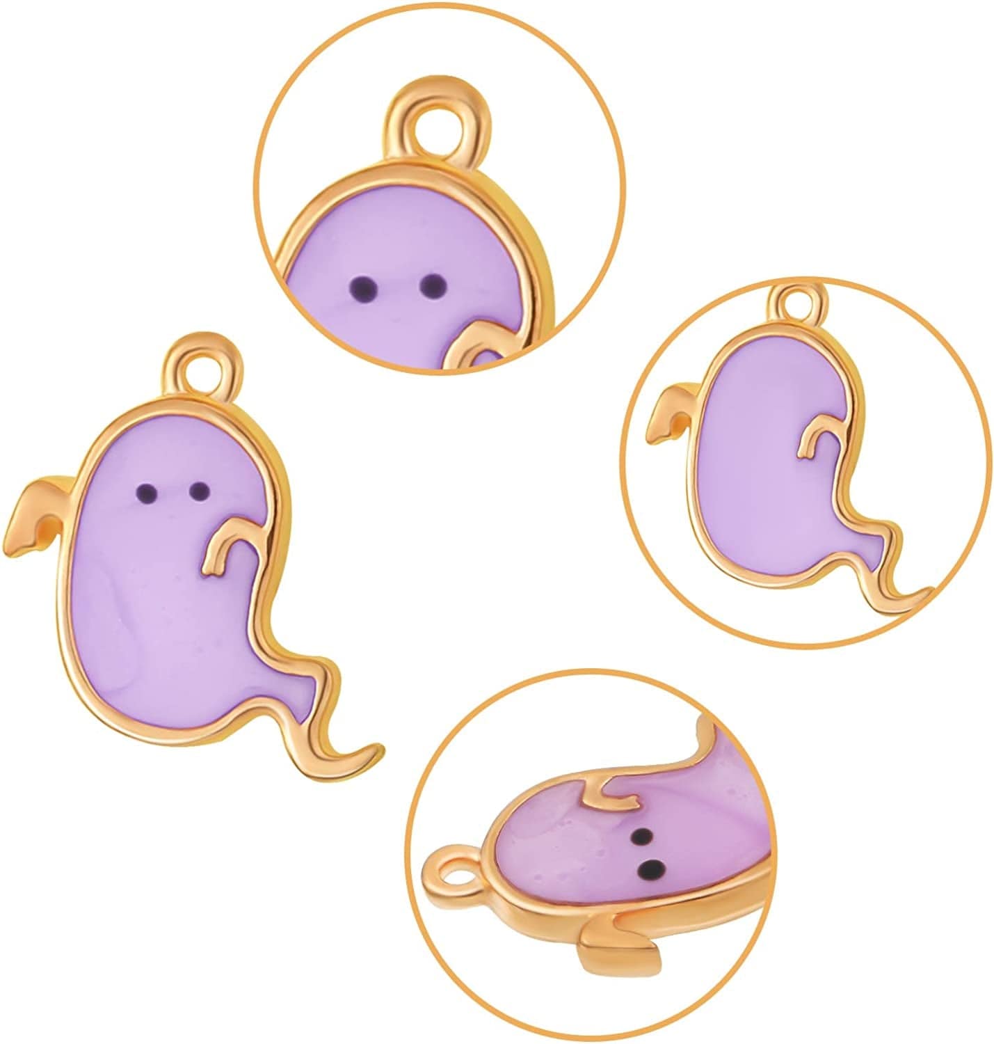 Halloween DIY Charms Halloween Alloy Charms Pendants Pumpkin Ghost Wizard Hat Jewelry Making Charms for DIY Halloween Jewelry Necklace Bracelet Accessories