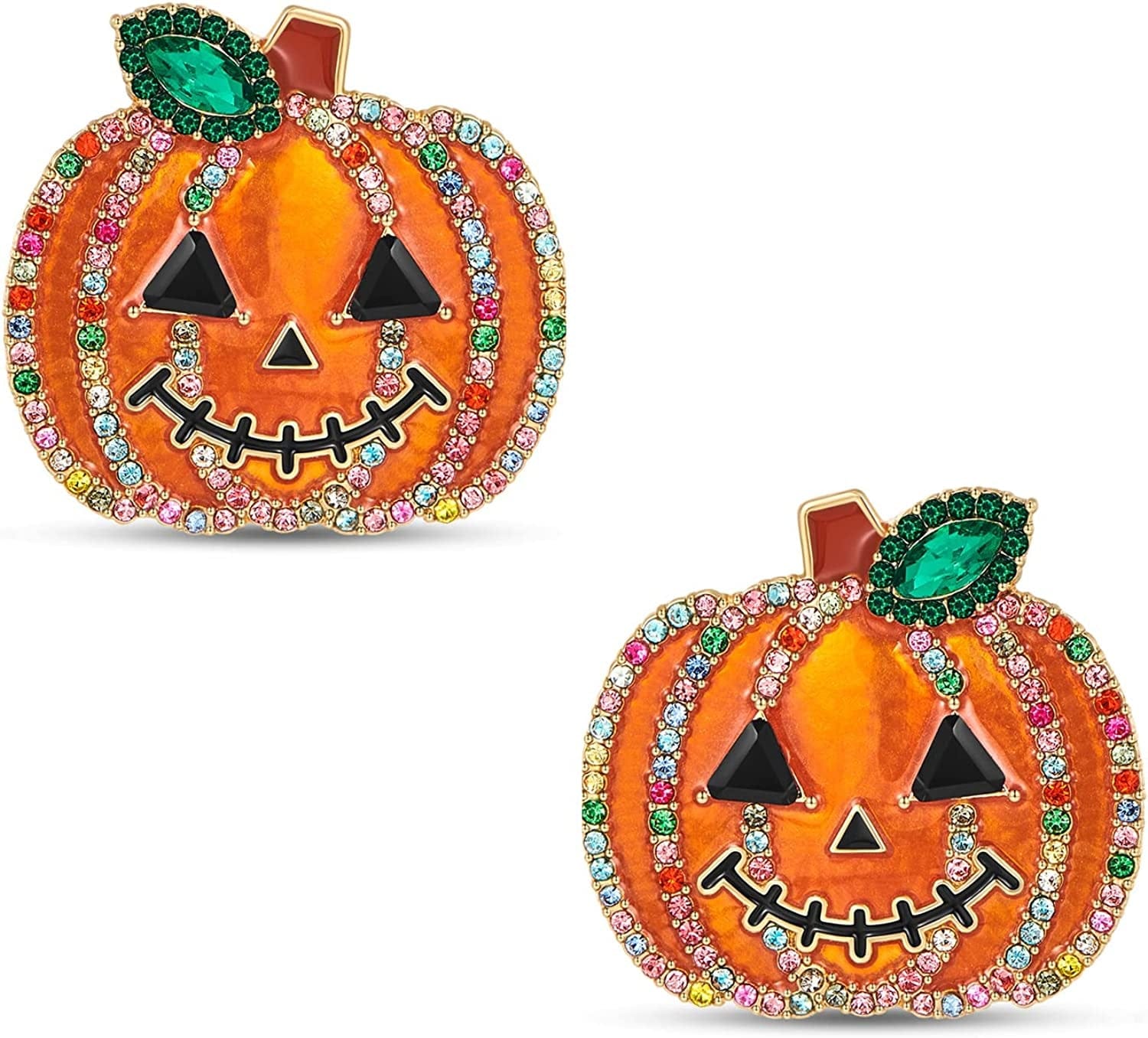 Halloween Earrings for Women Pumpkin Stud Earrings Spider Dangle Earrings Pumpking Dangle Earrings Spider Web Drop Earrings Halloween Jewelry EH20634A