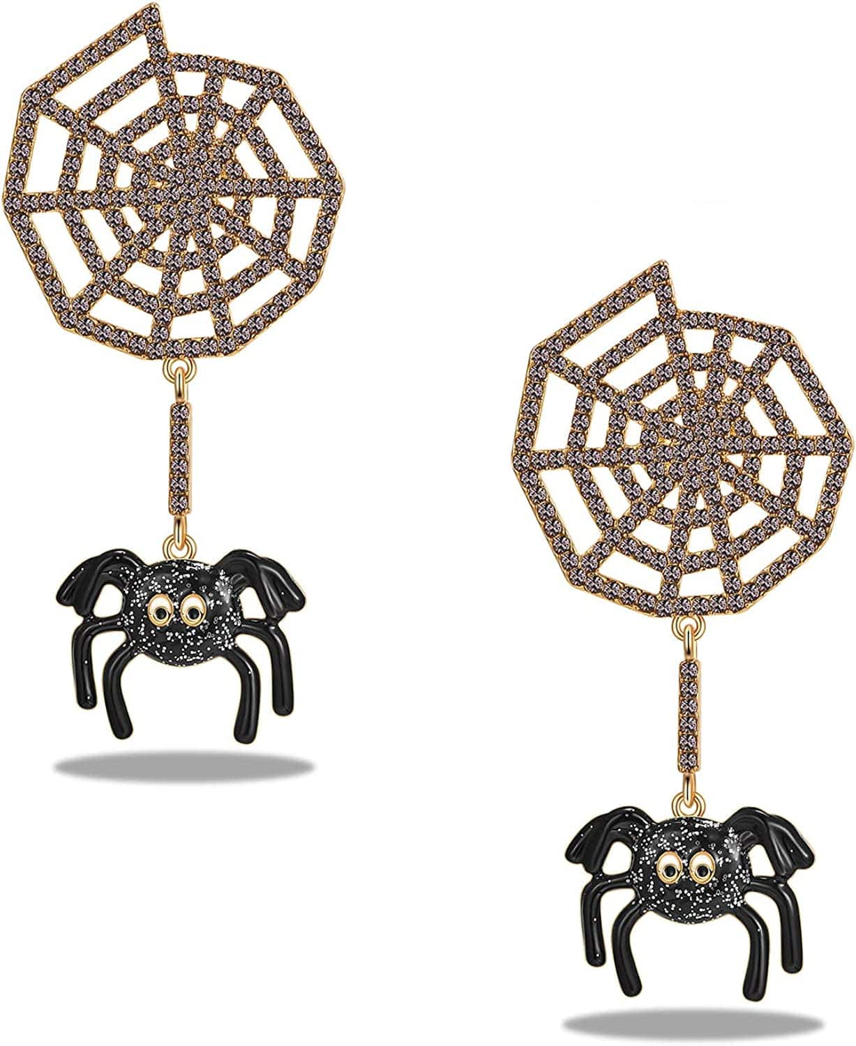 Halloween Earrings for Women Pumpkin Stud Earrings Spider Dangle Earrings Pumpking Dangle Earrings Spider Web Drop Earrings Halloween Jewelry EH20632A
