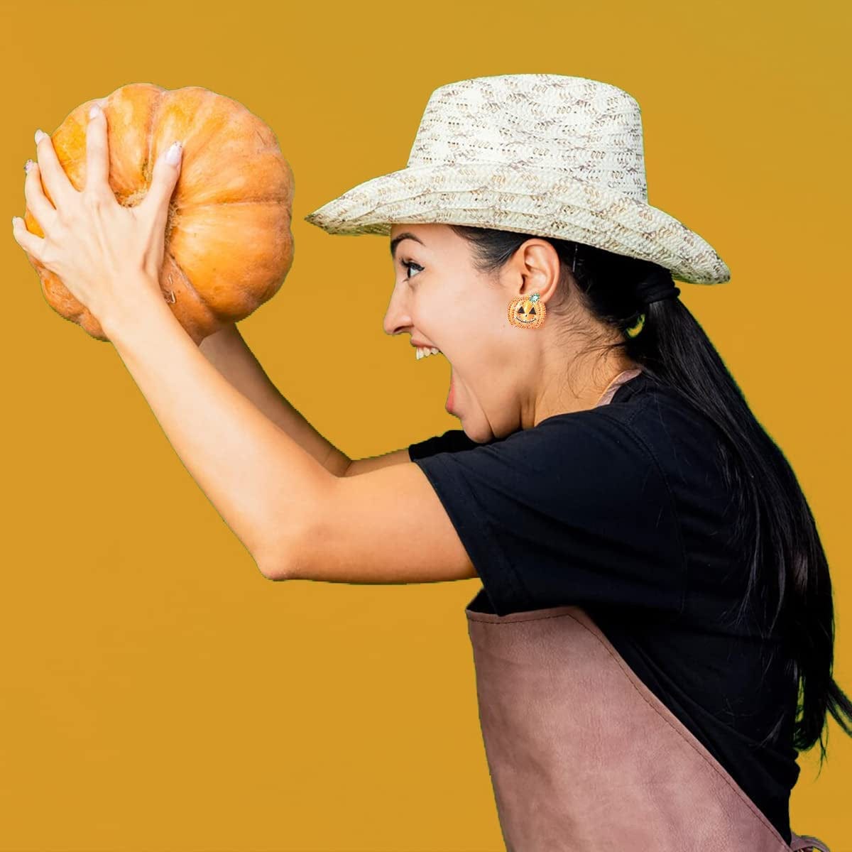 Halloween Earrings for Women Pumpkin Stud Earrings Spider Dangle Earrings Pumpking Dangle Earrings Spider Web Drop Earrings Halloween Jewelry