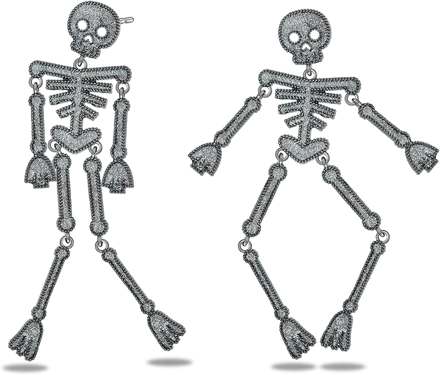 Halloween Earrings for Women Skeleton Earrings Skull Dangle Earrings Gothic Jewelry Cool Jewelry Funny Earrings Halloween Jewelry with Colorful Rhinestone