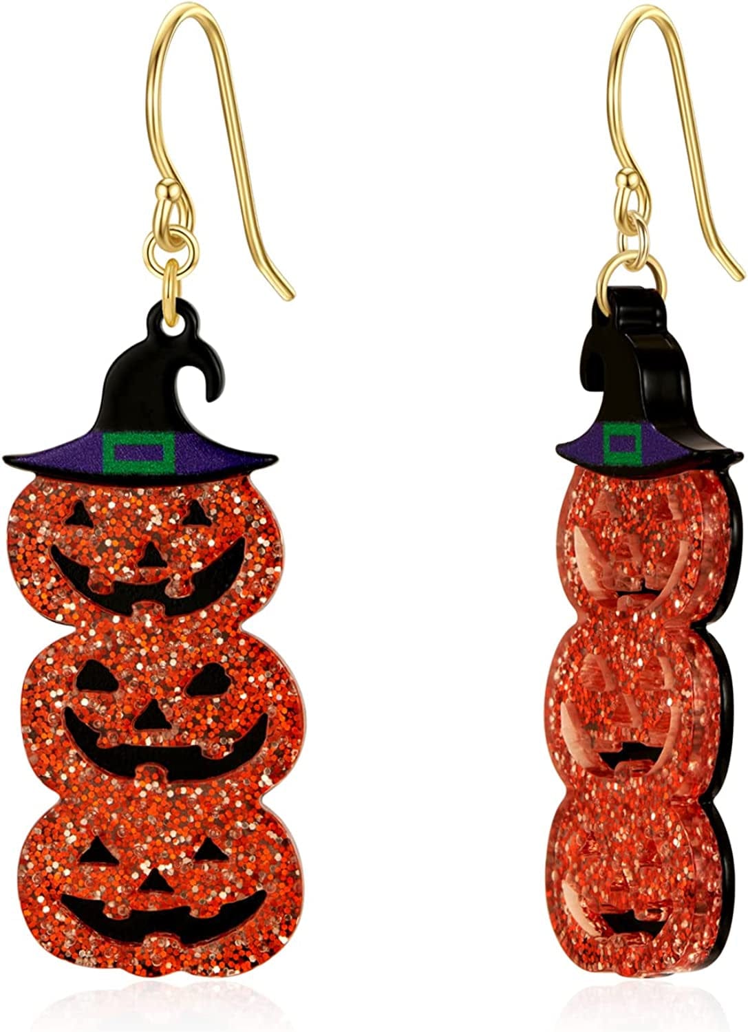 Halloween Pumpkin Earrings Cute Pumpkin Earrings Halloween Earrings for Women Holiday Night Costume Jewelry Smiling Face Pumpkin Drop Earrings Pumpkin