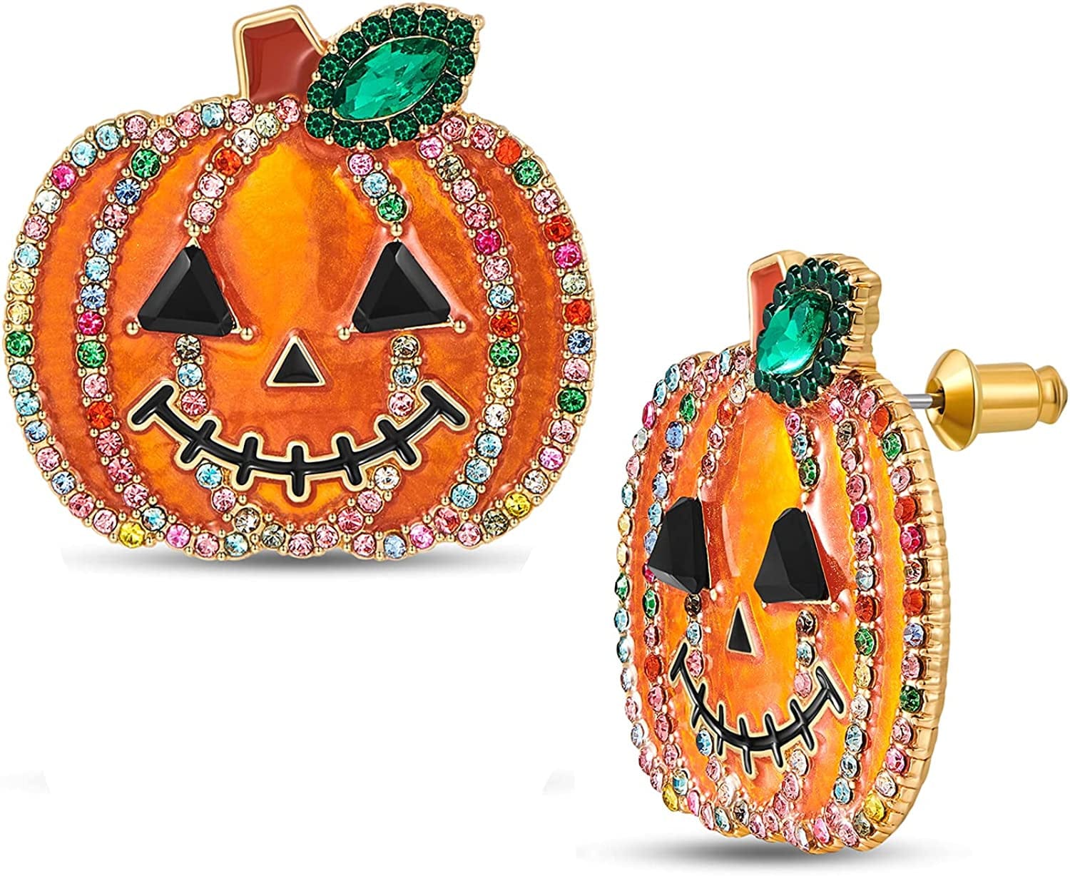 Halloween Pumpkin Earrings Cute Pumpkin Earrings Halloween Earrings for Women Holiday Night Costume Jewelry Smiling Face Pumpkin Drop Earrings Big Pumpkin