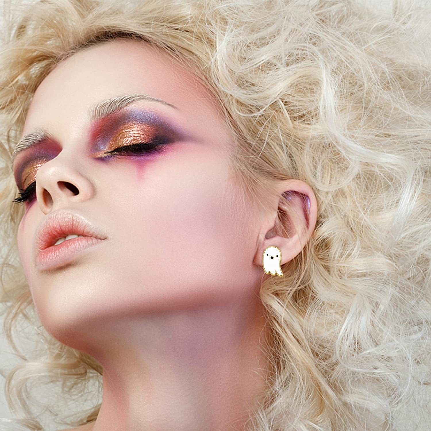 Halloween Pumpkin Earrings Cute Pumpkin Earrings Halloween Earrings for Women Holiday Night Costume Jewelry Smiling Face Pumpkin Drop Earrings