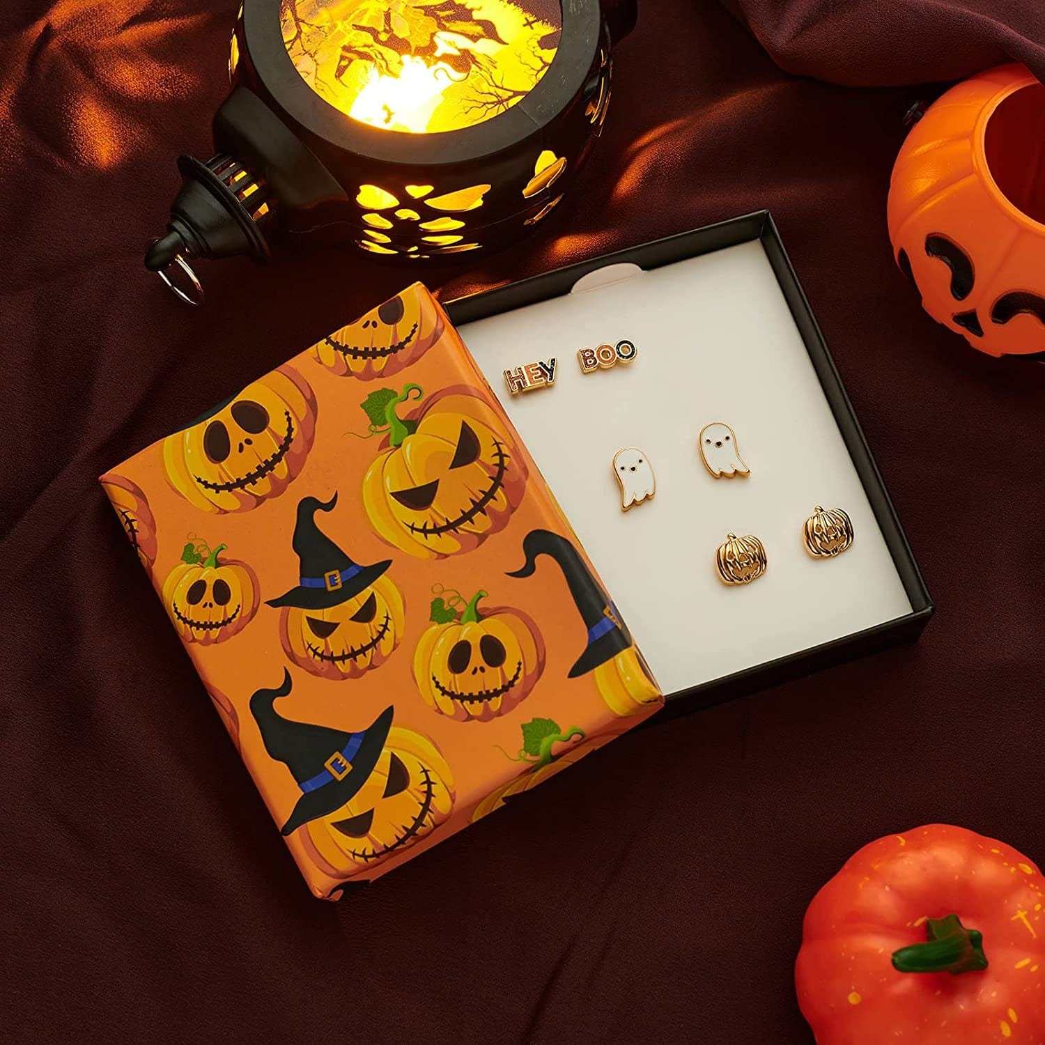 Halloween Pumpkin Earrings Cute Pumpkin Earrings Halloween Earrings for Women Holiday Night Costume Jewelry Smiling Face Pumpkin Drop Earrings