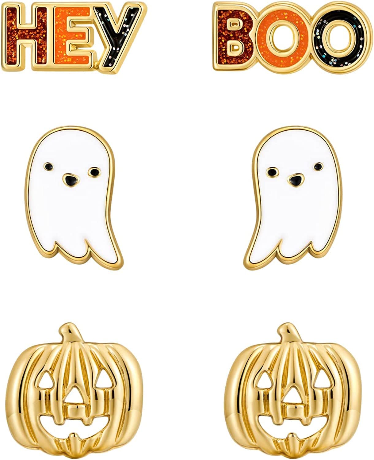 Halloween Pumpkin Earrings Cute Pumpkin Earrings Halloween Earrings for Women Holiday Night Costume Jewelry Smiling Face Pumpkin Drop Earrings 3PCS Pumpkin