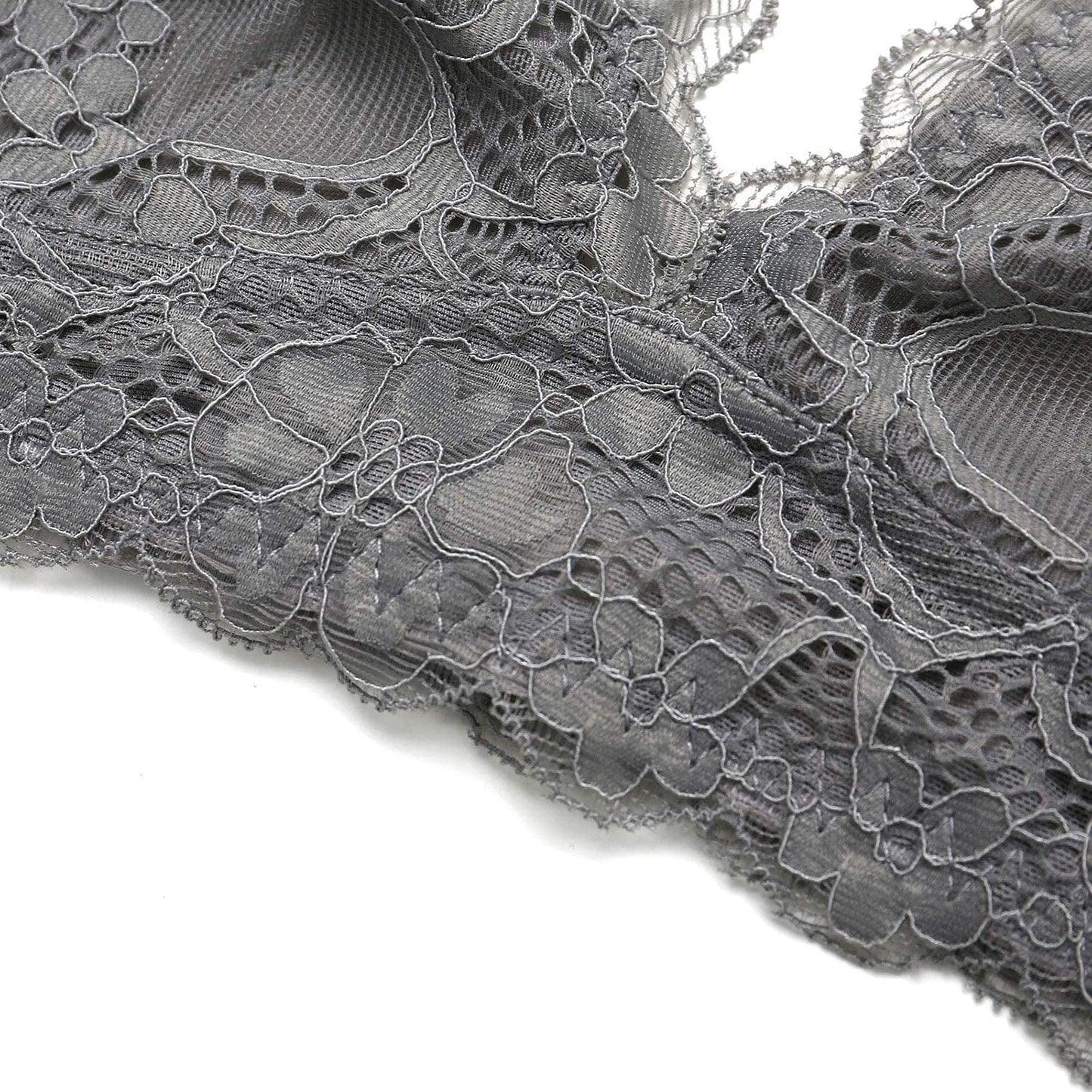 Halter Lace Bralette Unpadded Wireless Sheer Bra Bustier Full Coverage Lingerie