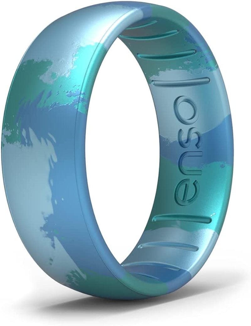 Handcrafted Classic Silicone Ring – Comfortable and Flexible Design – 6.6Mm Wide, 1.75Mm Thick Deep Sea / 6