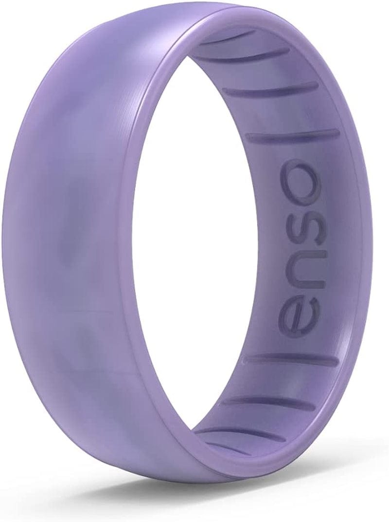 Handcrafted Classic Silicone Ring – Comfortable and Flexible Design – 6.6Mm Wide, 1.75Mm Thick Amethyst HC / 10