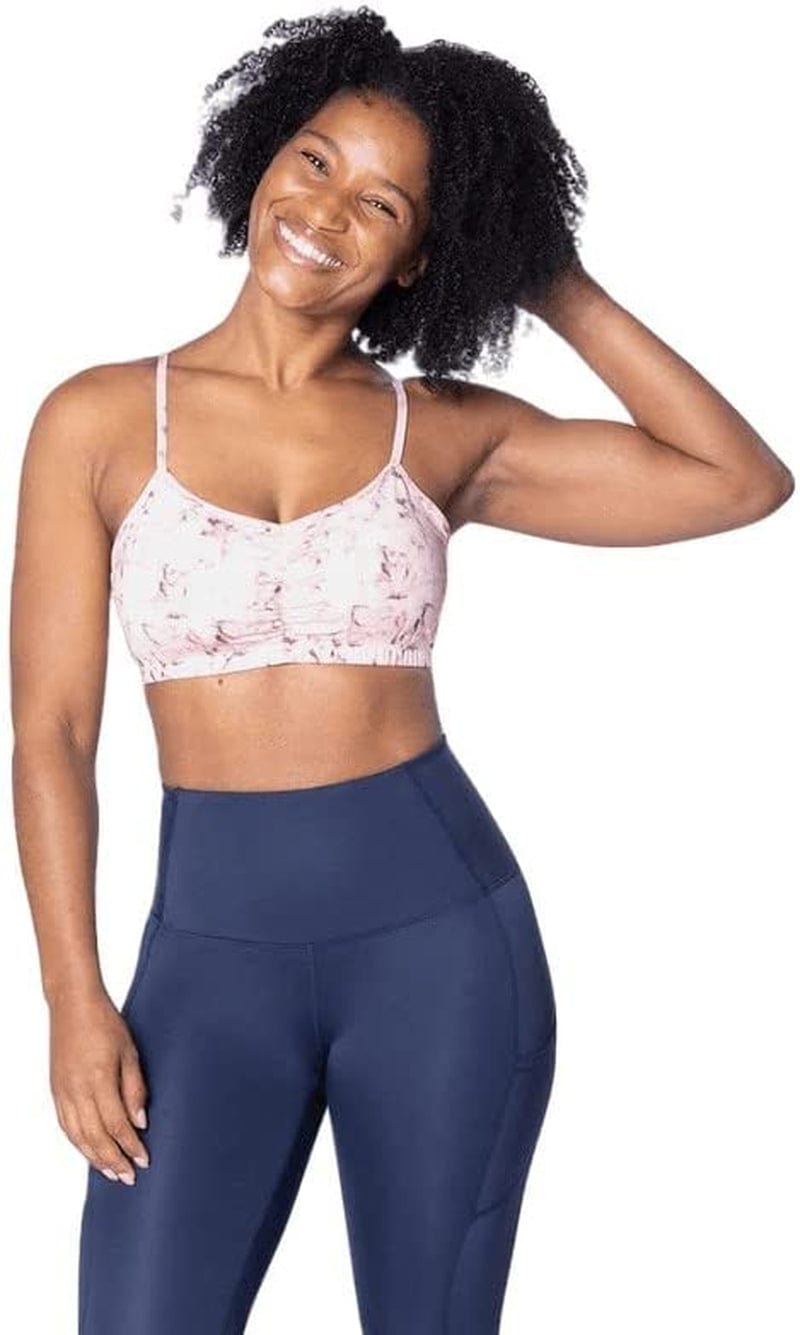 Handful Women'S Adjustable Sports Bra with Removable Pads, Versatile Workout Bra Marbelous / X-Large