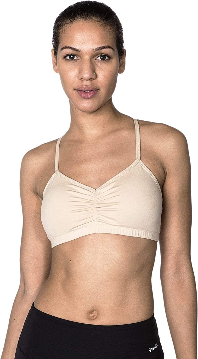 Handful Women'S Adjustable Sports Bra with Removable Pads, Versatile Workout Bra Have It All Honey / X-Small