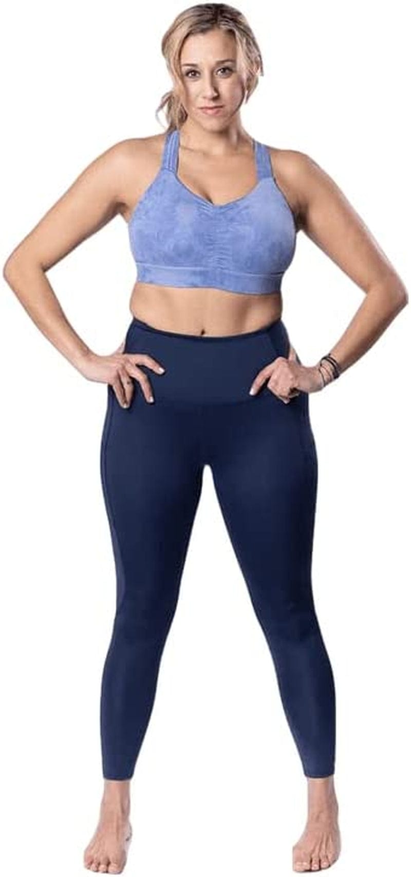 Handful Women'S Y-Back Maximum Support Racerback Sports Bra with Removable Pads, Wire Free Yoga Bra Smoke Show / Medium