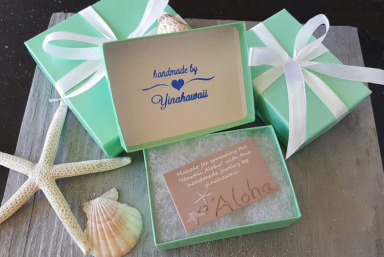 Handmade in Hawaii, Wire Braided Teal Blue Sea Glass Earrings, Hawaiian Gift, (Hawaii Gift Wrapped, Customizable Gift Message)