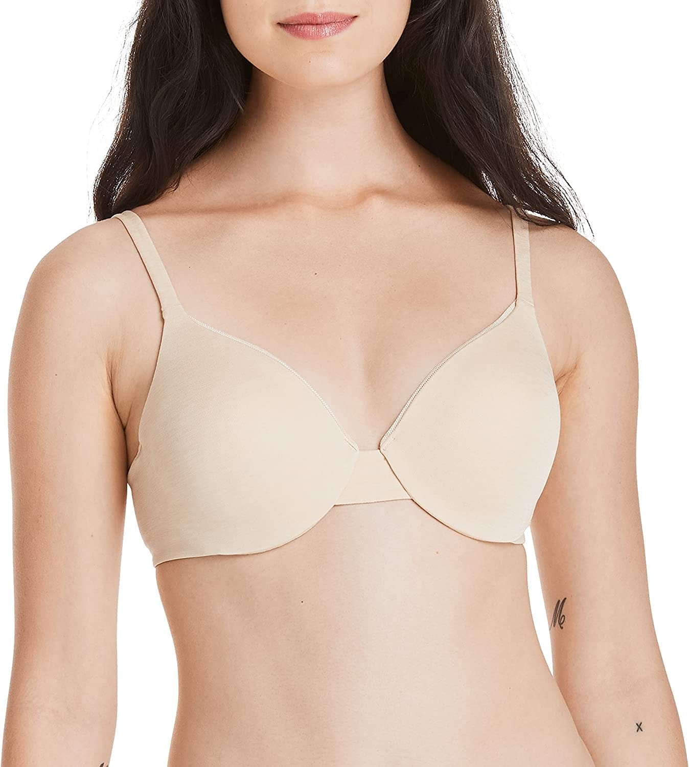 Hanes Ultimate Underwire Bra, Low-Cut T-Shirt Bra, Convertible Underwire Bra, Convertible Underwire T-Shirt Bra Oatmeal Heather 2 / Underwire / 38C