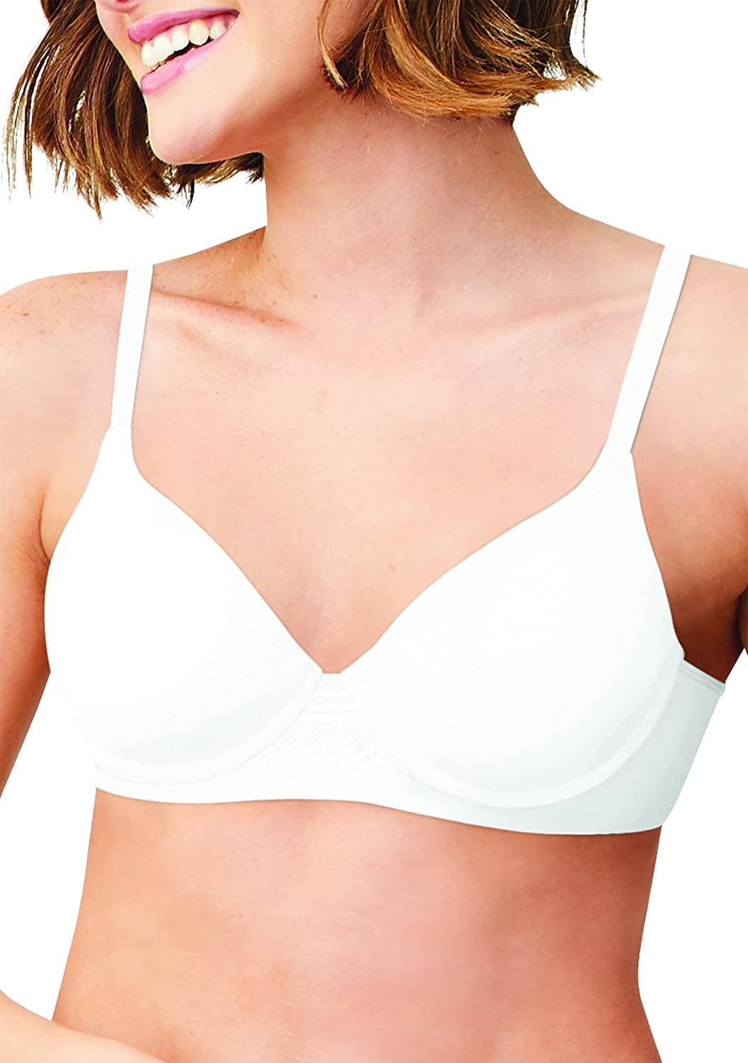 Hanes Ultimate Women'S T-Shirt Natural Lift Foam Wirefree Bra DHHU25 White / Small