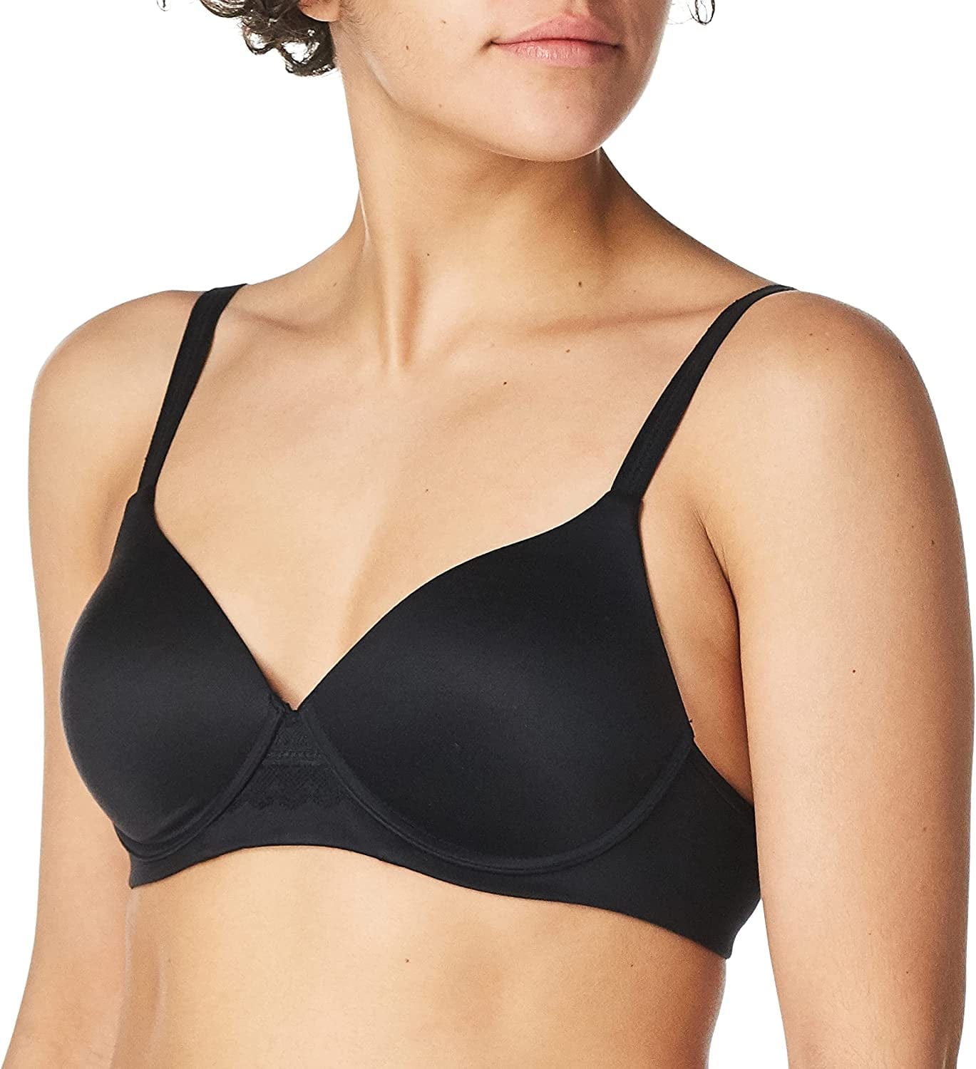 Hanes Ultimate Women'S T-Shirt Natural Lift Foam Wirefree Bra DHHU25 Black / XX-Large