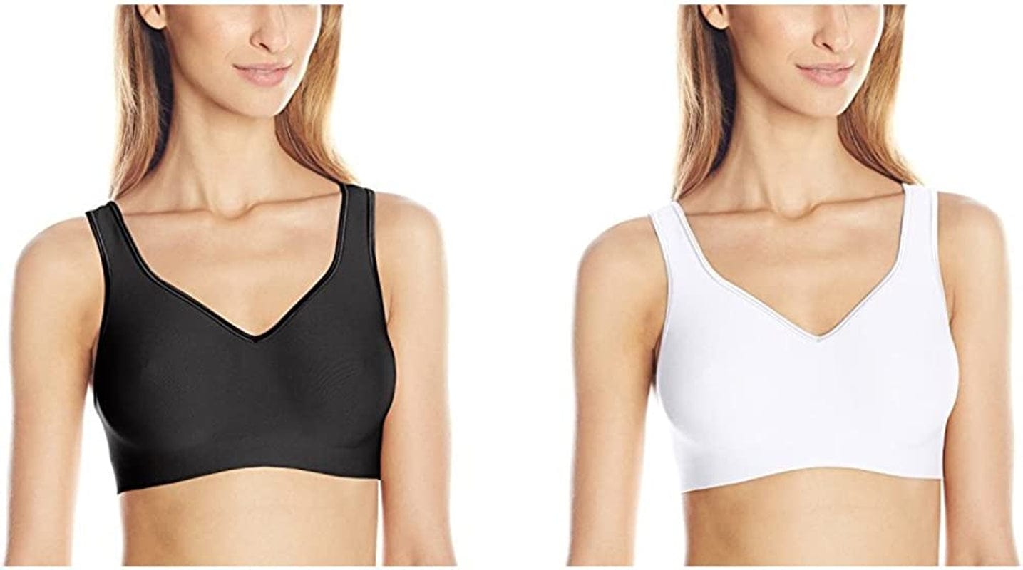Hanes Women'S Comfort Evolution Bra Black/White / 3X