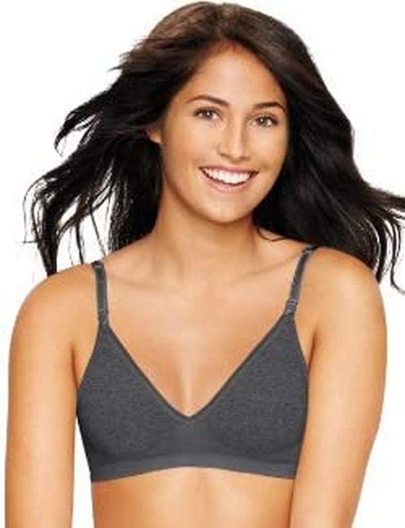 Hanes Women'S Seamless Wirefree Bra with Soft Padding and Convertible Straps