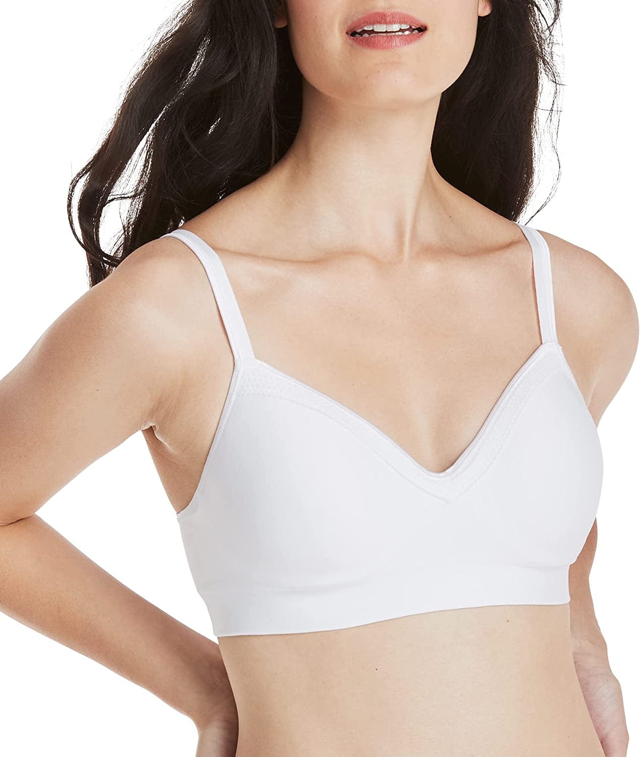 Hanes Women'S Smoothtec Comfortflex Fit Wirefree Bra MHG199 White / XX-Large