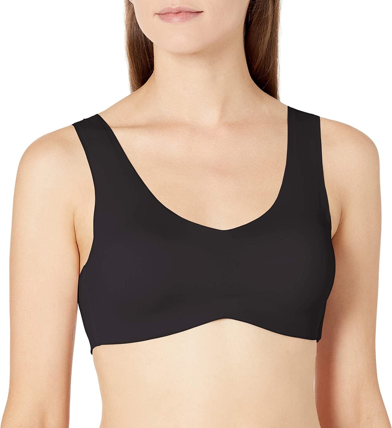 Hanes Women'S Ultra Light Comfort with Support Strap Wirefree Bra Dhhu39 Black / Large