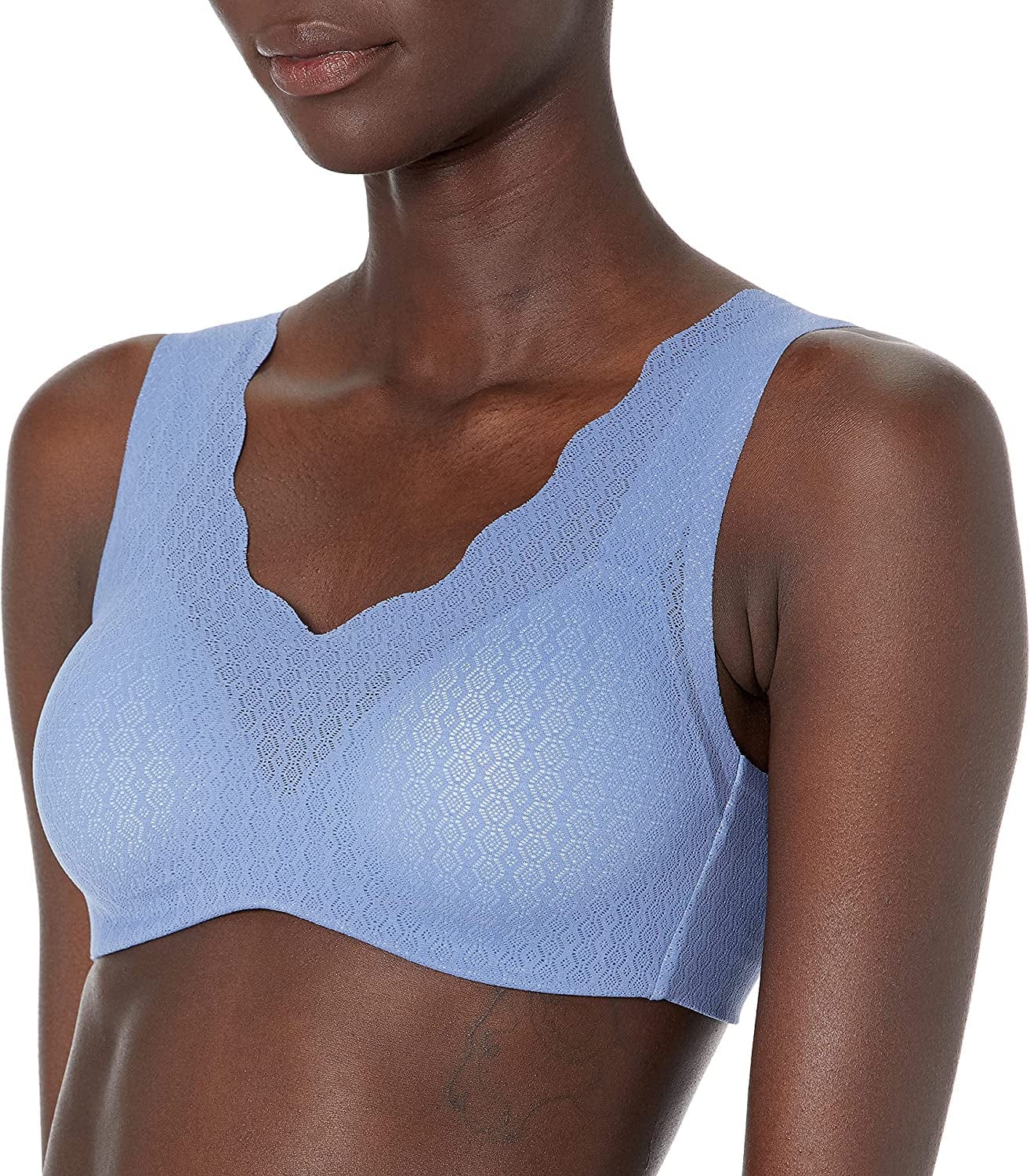 Hanes Women'S Ultra Light Comfort with Support Strap Wirefree Bra Dhhu39 Magical Blue/Blue Flight / Small