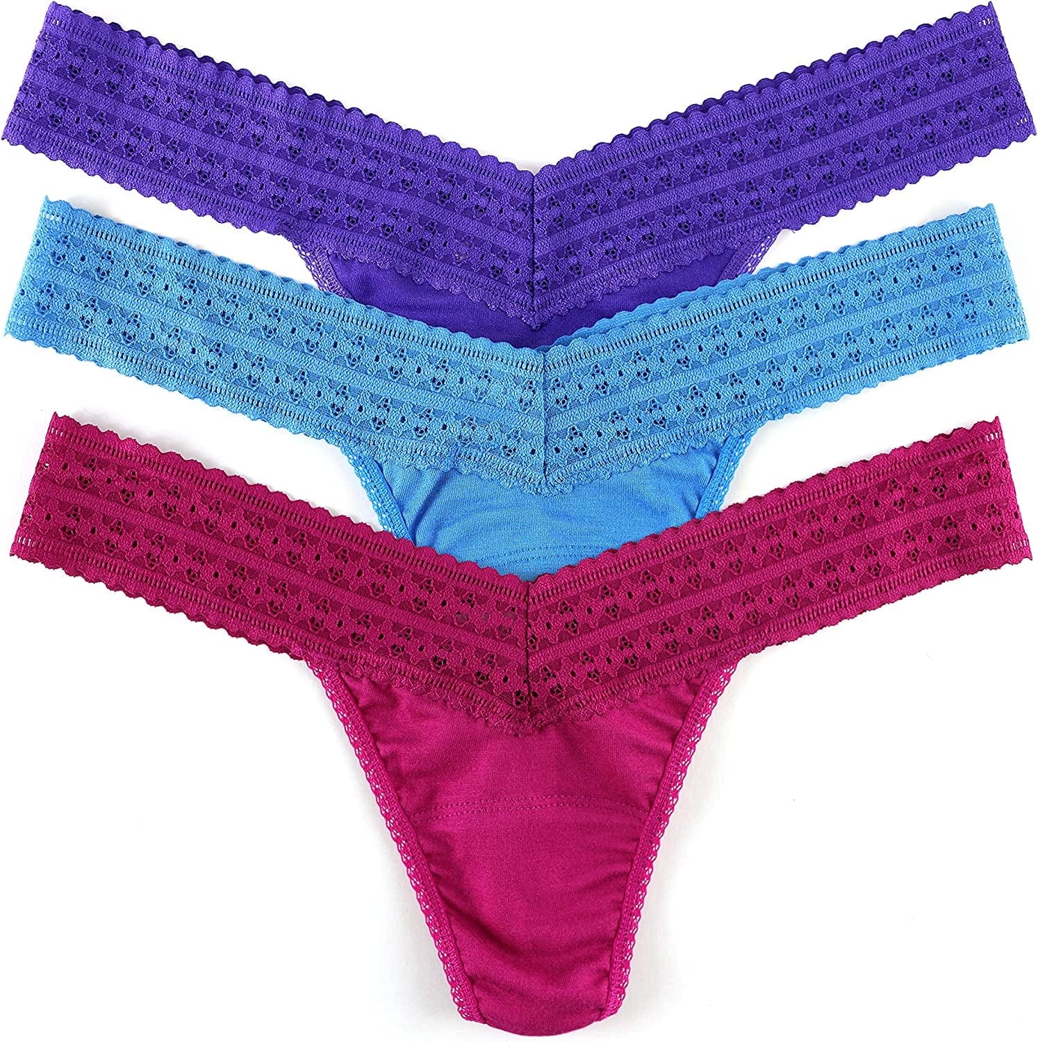 Hanky Panky, Dream Tencel Modal Low Rise Thong Value 3 Pack, One Size 2-12 Epu/Lag/Pk / One Size