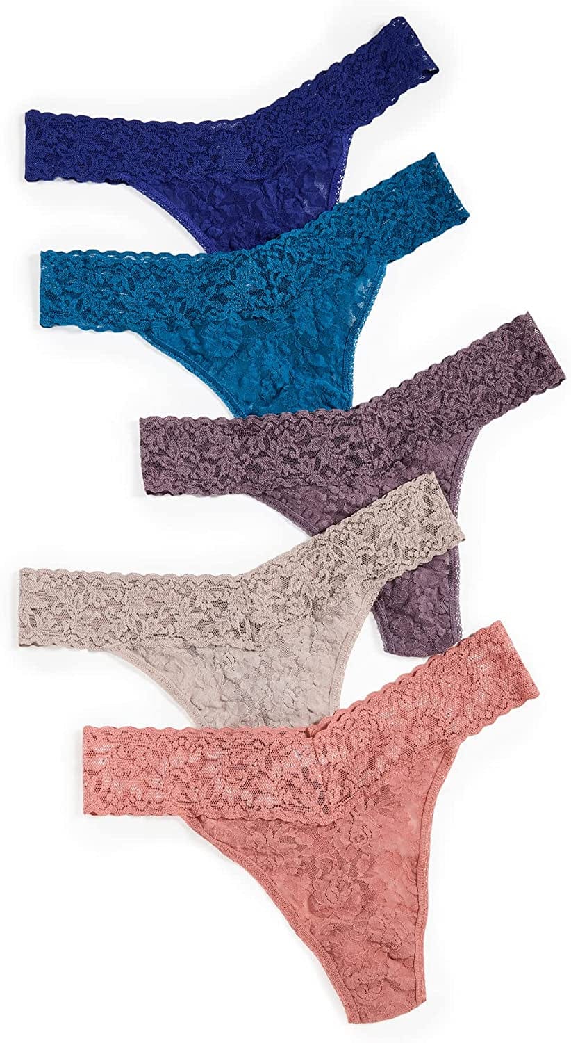 Hanky Panky ORG THG 5PK PRNT BOX Natural Rhythm / One Size