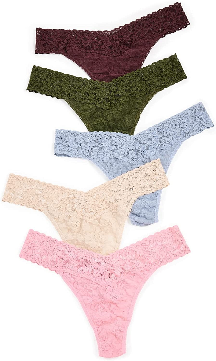 Hanky Panky ORG THG 5PK PRNT BOX Pink Lady, Sand, Woodland, Grey Mist, Hickory / One Size