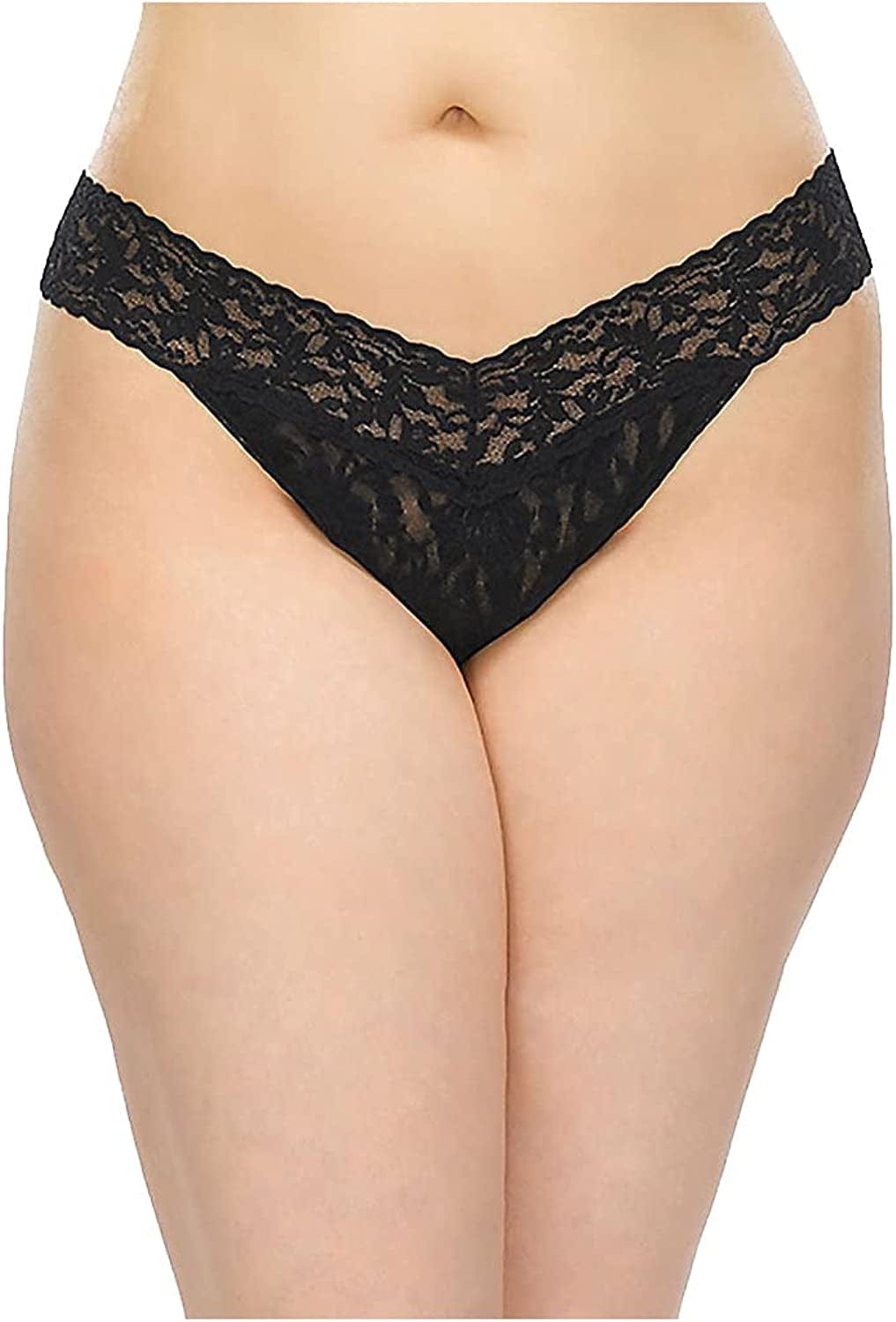 Hanky Panky, plus Size Original Rise Thong, One Size (14-24) Black / One Size