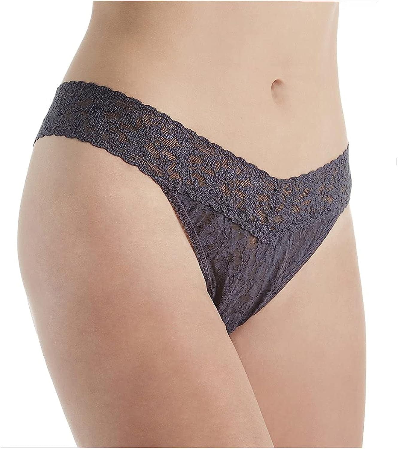 Hanky Panky, plus Size Original Rise Thong, One Size (14-24) Granite / One Size