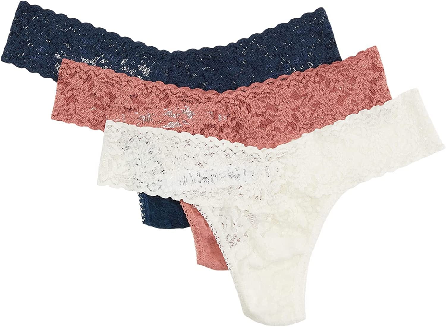 Hanky Panky plus THG 3PK PRNT BOX Ivory/Himalayan Pink/Nori / One Size