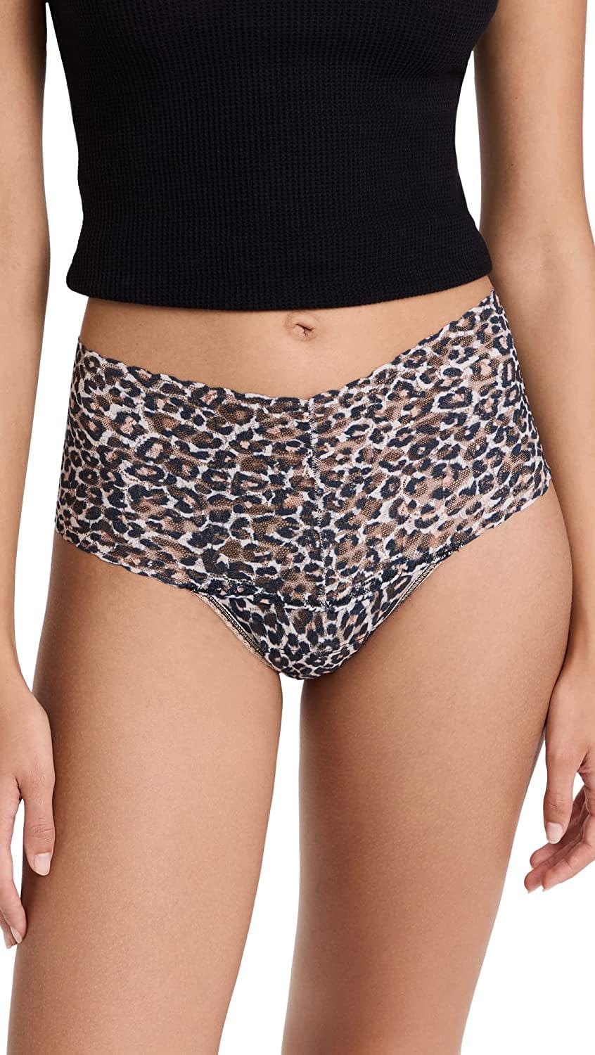 Hanky Panky, Retro Thong, OS Fits 0-12 Leopard / One Size