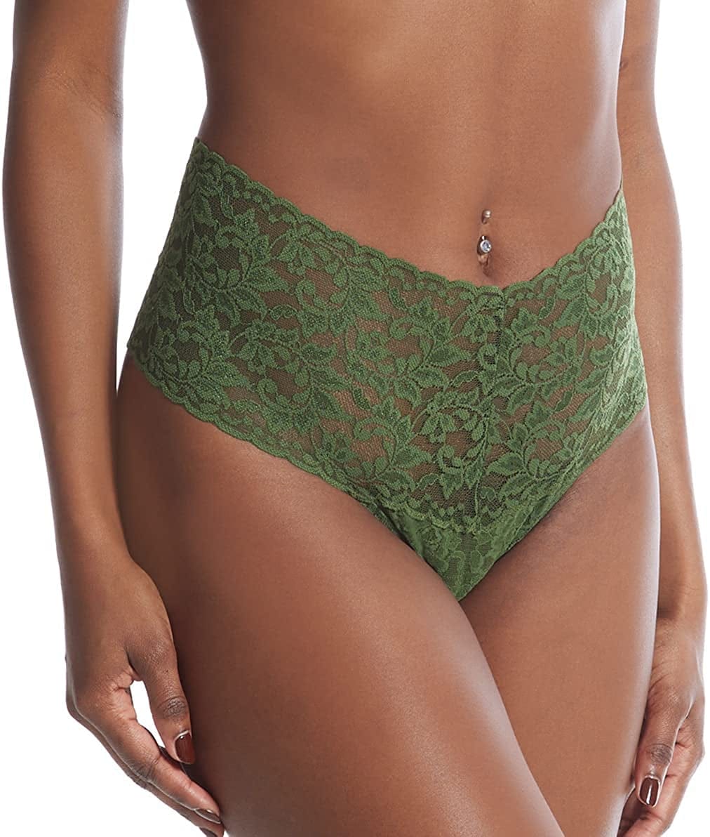Hanky Panky, Retro Thong, OS Fits 0-12 Bitter Olive / One Size