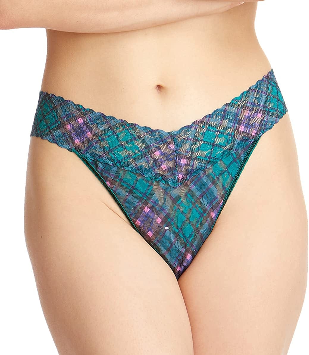 Hanky Panky Teens Floral Mashup Original Rise Thong 90s Plaid / One Size