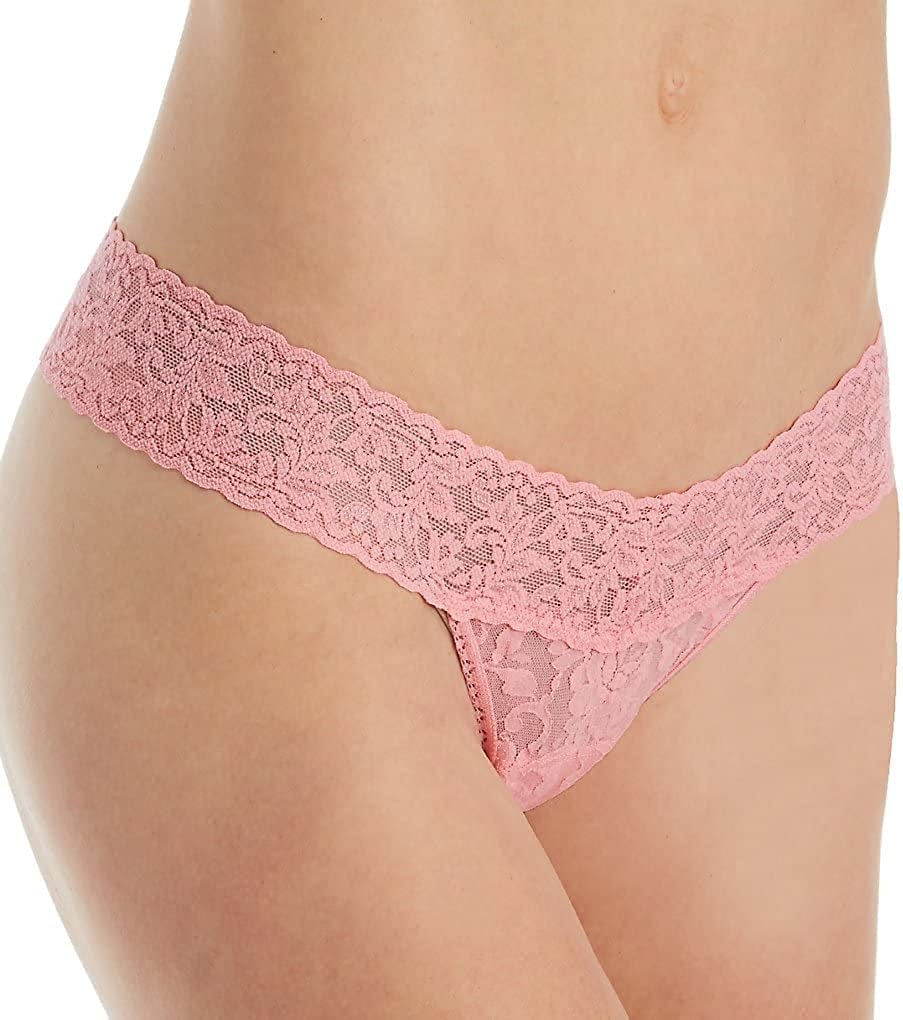 Hanky Panky Women'S Signature Lace Low Rise Thong Pink Lady
