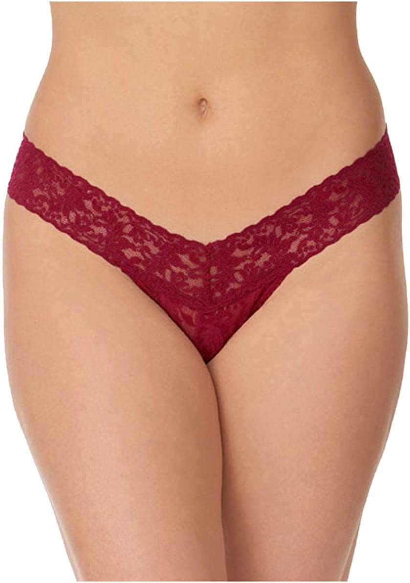 Hanky Panky Women'S Signature Lace Low Rise Thong Dark Pomegranate