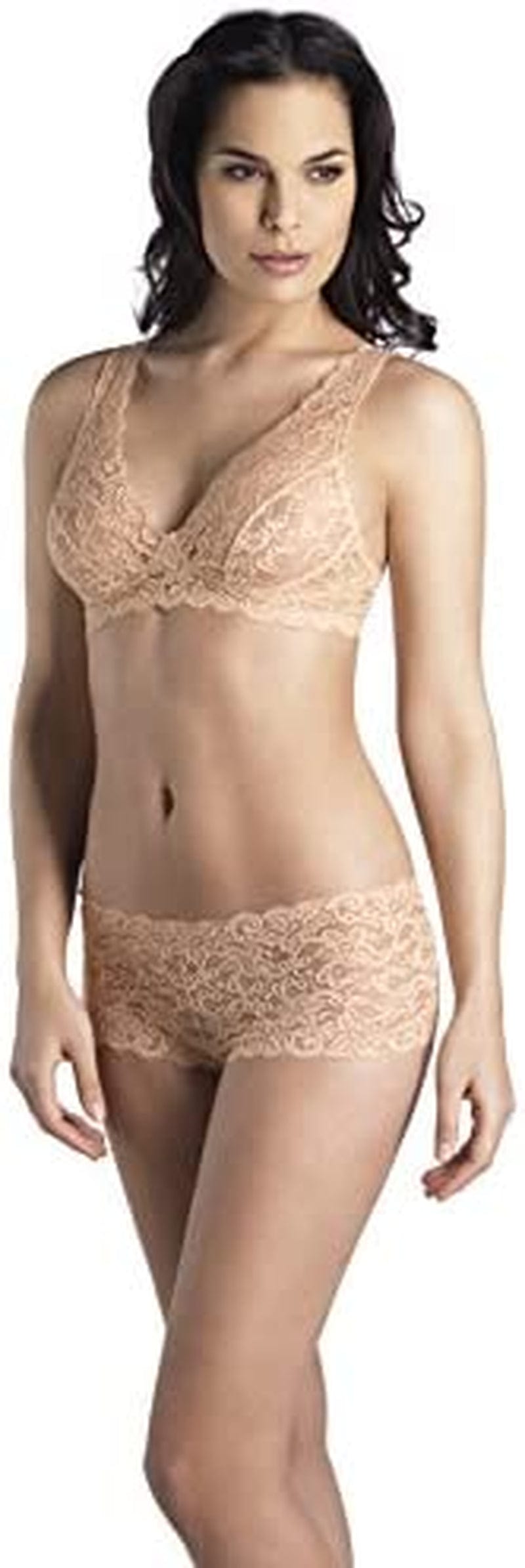 HANRO Women'S Luxury Moments Lace Soft Cup Bra Skin / 34D