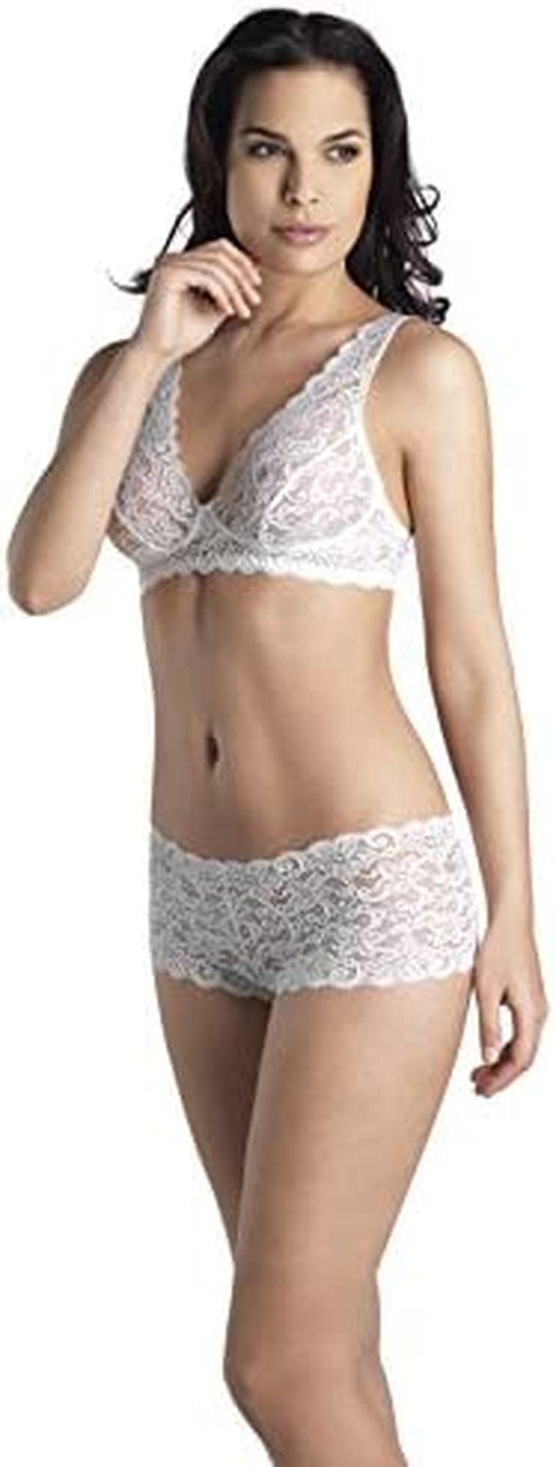 HANRO Women'S Luxury Moments Lace Soft Cup Bra White / 34D