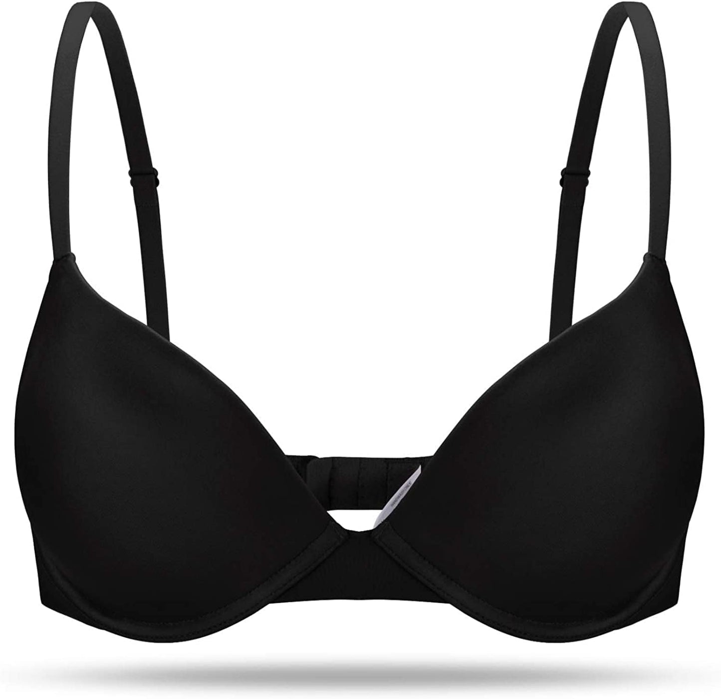 HANSCA Women'S Push up Bra Demi Cup T-Shirt Contour Molded Natural Fit Plunge Underwire Bra Light Padded