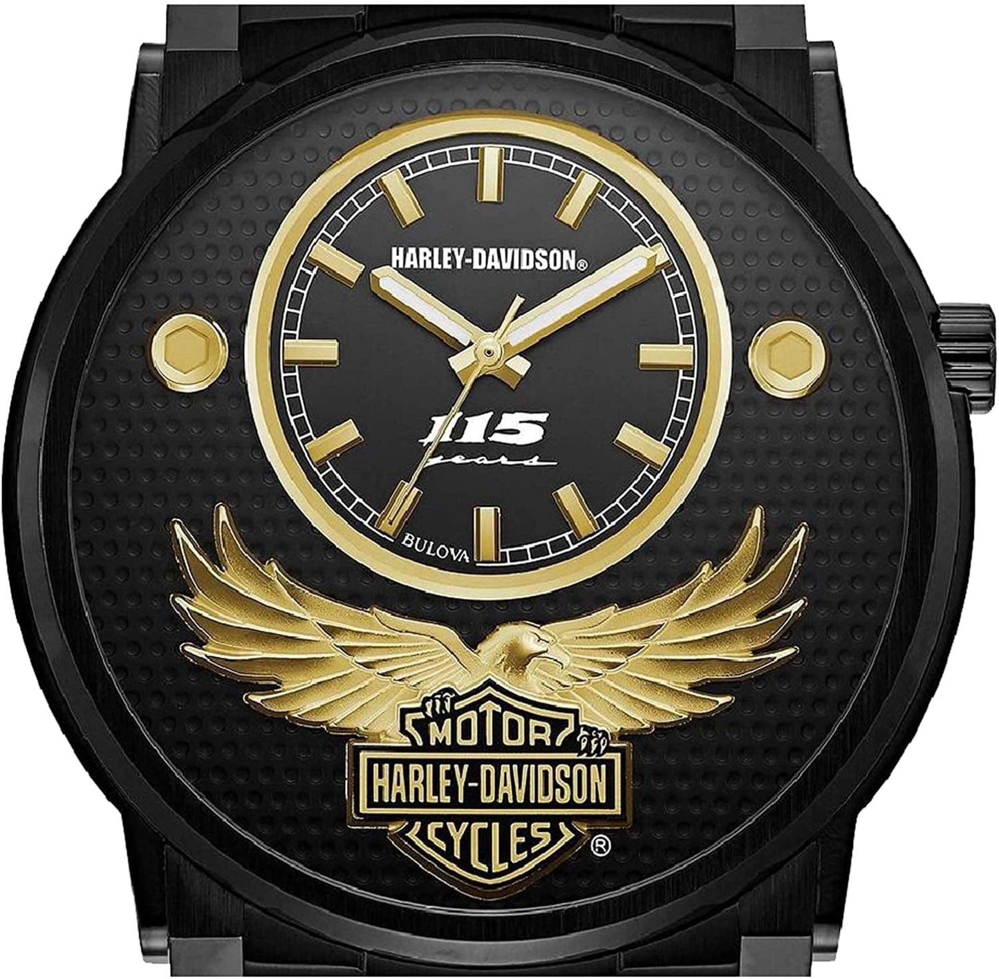 Harley-Davidson Men'S 115Th Anniversary Limited Edition Black Watch 78A119