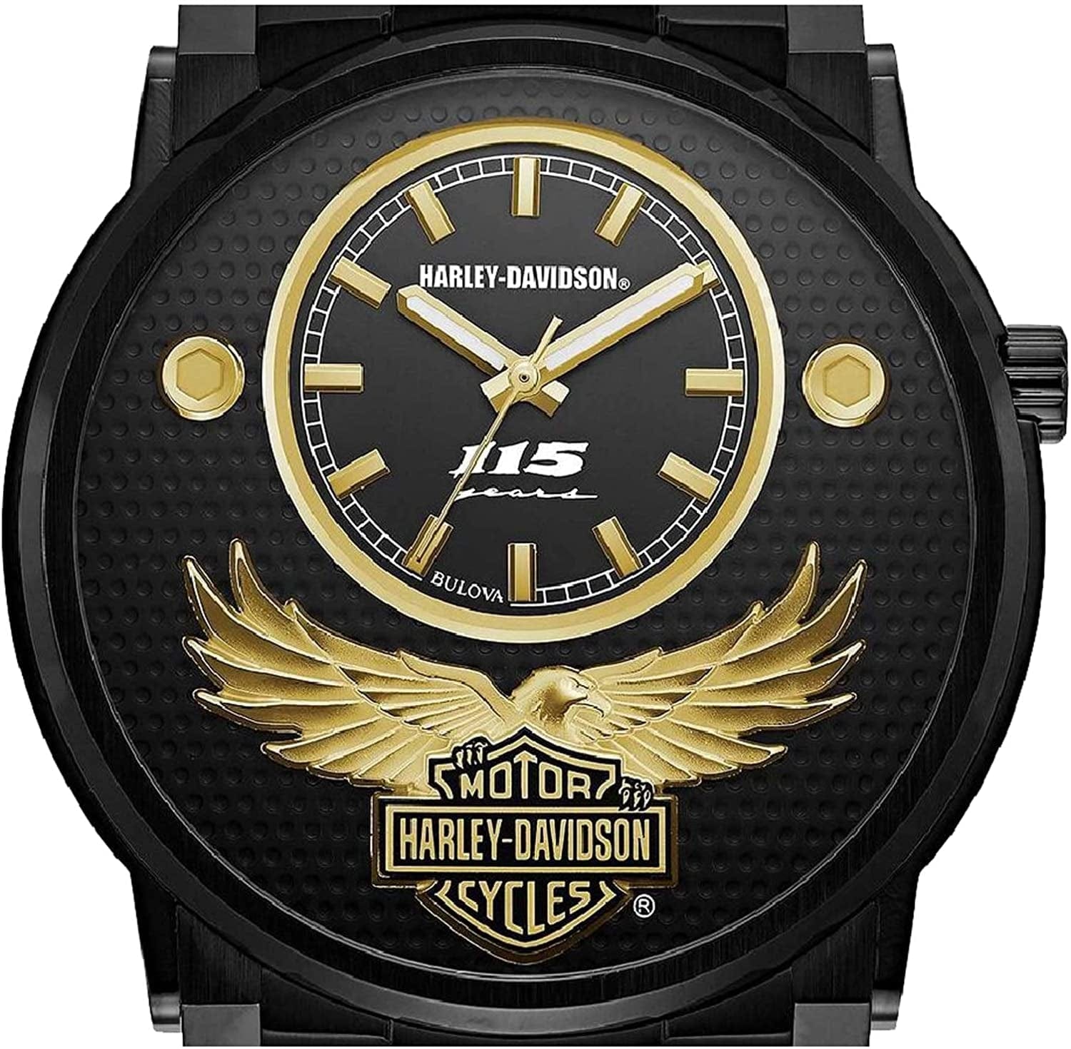 Harley-Davidson Men'S 115Th Anniversary Limited Edition Black Watch 78A119