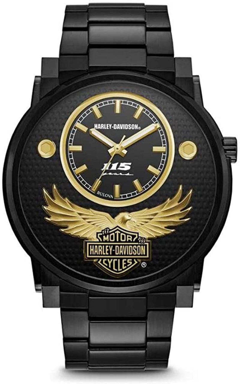 Harley-Davidson Men'S 115Th Anniversary Limited Edition Black Watch 78A119