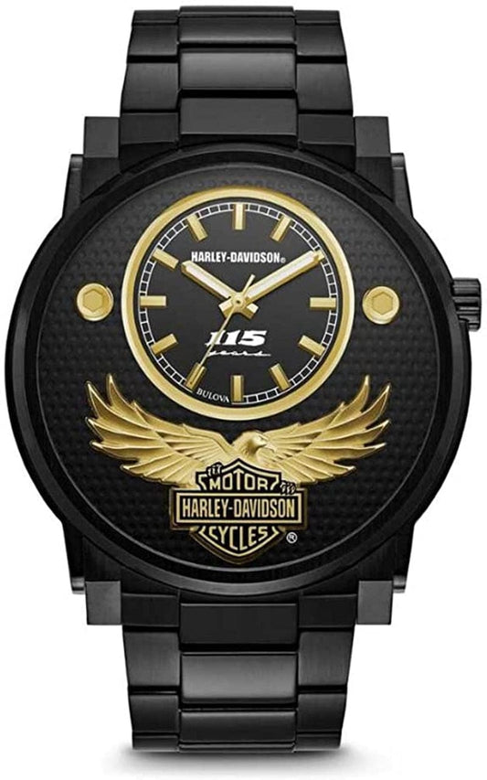 Harley-Davidson Men'S 115Th Anniversary Limited Edition Black Watch 78A119
