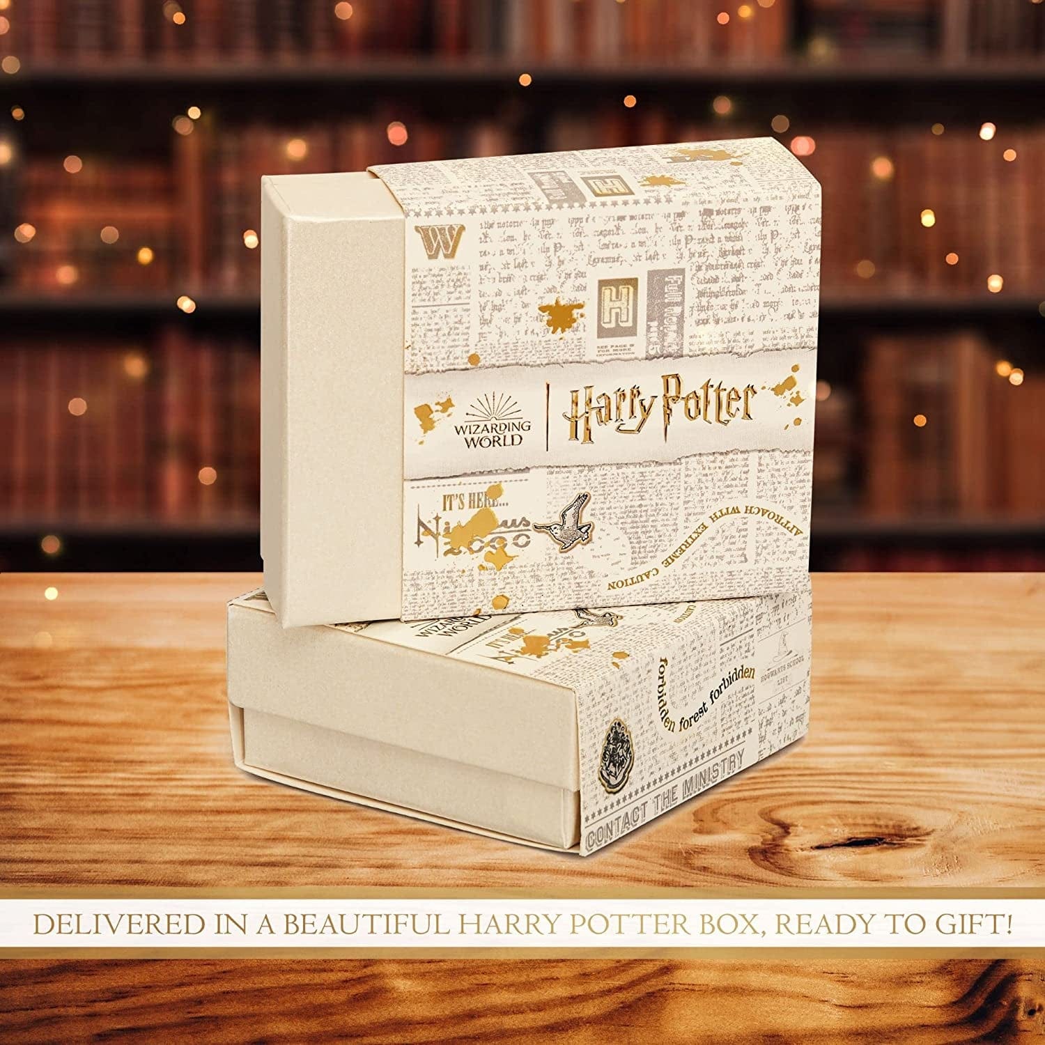 Harry Potter Wizarding World Golden Snitch Initial Pendant Necklace, Gold Plated, 18", Choose Letter