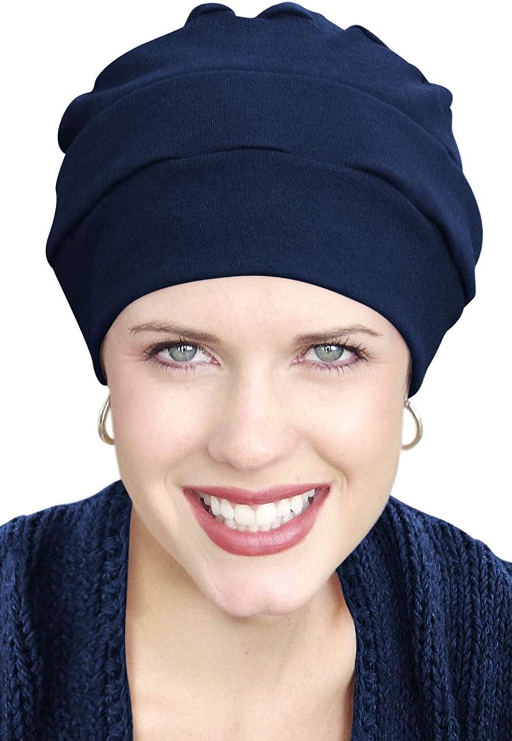 Headcovers Unlimited Three Seam Turban - 100% Cotton Hat Apparel & Accessories > Clothing Accessories > Headwear Headcovers Unlimited Navy One Size