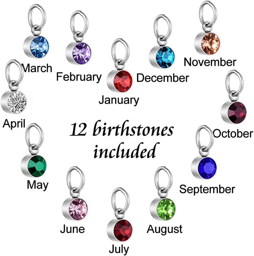 Heart Urn Necklace for Ashes Cremation Jewelry for Ashes with 12 Birthstones Ashes Necklace with Angel Wing Charm -God Has You in His Arms, I Have You in My Heart