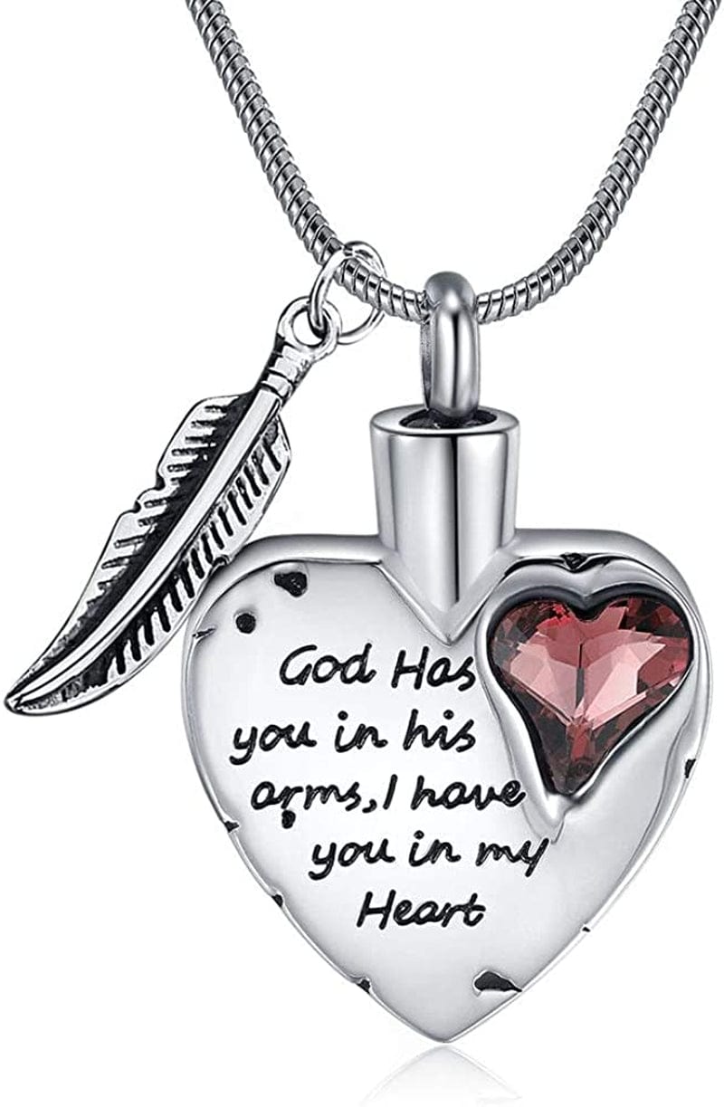 Heart Urn Necklace for Ashes Stainless Steel Cremation Jewelry for Ashes Keepsake Necklaces … Purple