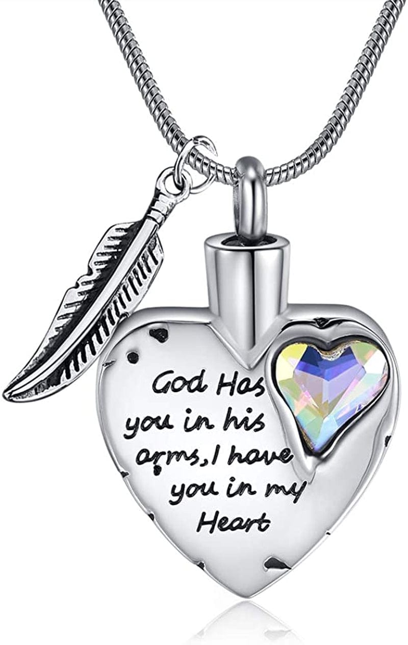 Heart Urn Necklace for Ashes Stainless Steel Cremation Jewelry for Ashes Keepsake Necklaces … Colorful