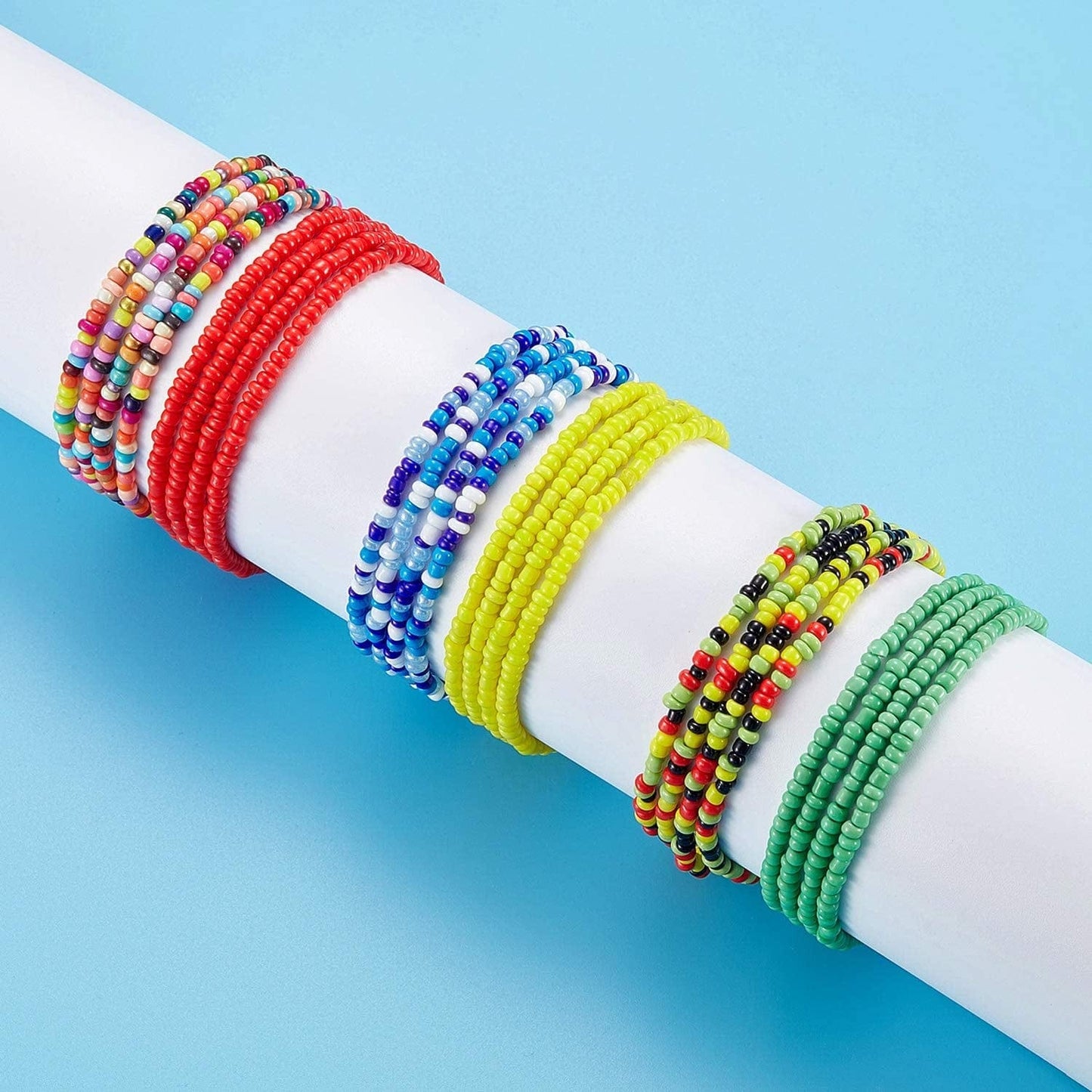 Hicarer 20 Pieces Waist Bead Jewelry Women Waist Chain Colorful Body Chain Beach Bikini Belly Chains Waist Beads for Women Girls Summer Apparel & Accessories > Jewelry > Body Jewelry Hicarer